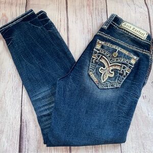 Rock Revival Talisa Womens Jeans Bootcut Flap Pocket bling size 28 x 26